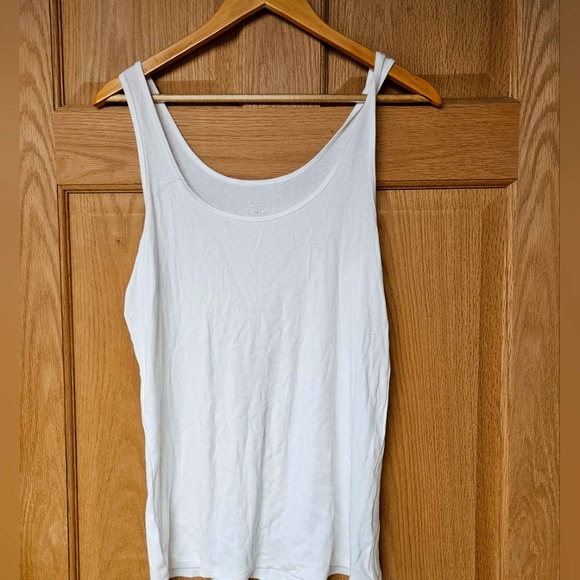 a new day Tops - A New Day Large White Ribbed Tank
